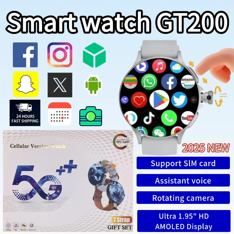 Smartwatch Watches Price - 새로운 GT200 5G 스마트워치: SIM 카드