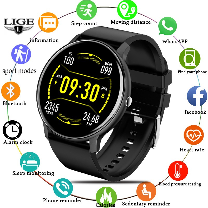 LIGE 브랜드 스마트 워치, 여성용/남성용, 선물용, - Smartwatch Watches Brands For Women 리뷰 및 가격