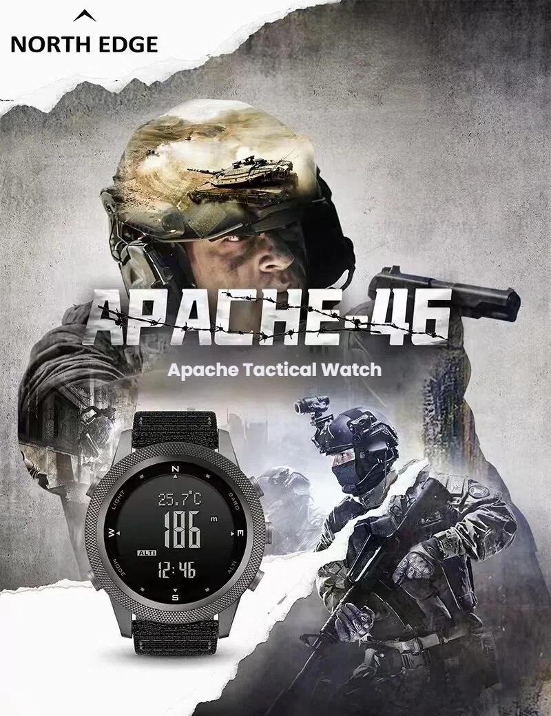 노스 엣지 아파치46 남성용 아웃도어 스포츠 시계, 고 - Altimeter Compass Watch 리뷰 및 가격