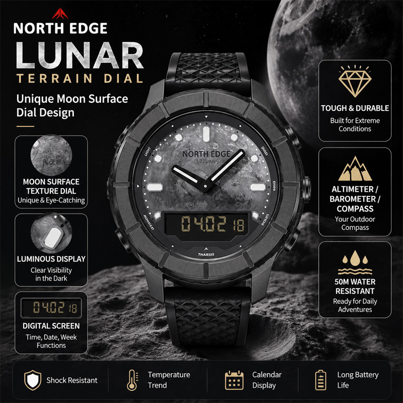 노스 엣지 2026 타르시스 남성용 탄소 섬유 시계,  - Altimeter Compass Watch 리뷰 및 가격