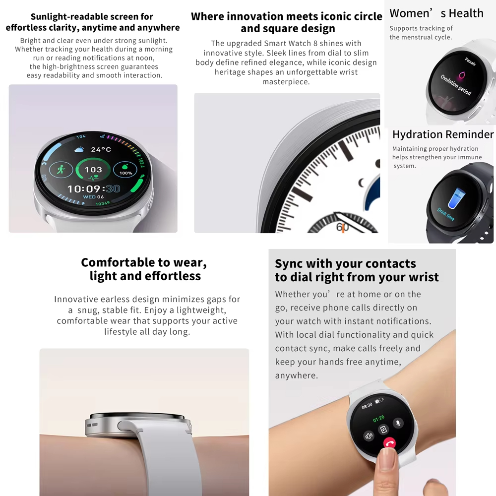 2026년 출시, 정품 남성용 8 미니 스마트 워치,  - Smartwatch Watches For Women With Gps 리뷰 및 가격