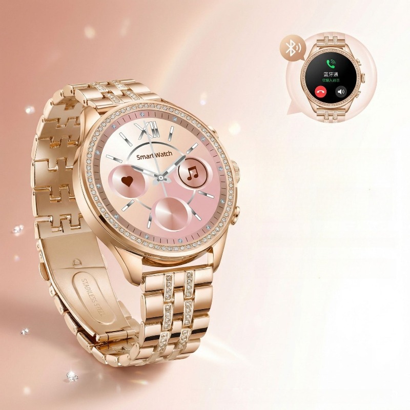 GEN9 다이아몬드 장식 여성용 스마트워치 로즈골드 스 - Watches Ladies Smartwatch 리뷰 및 가격