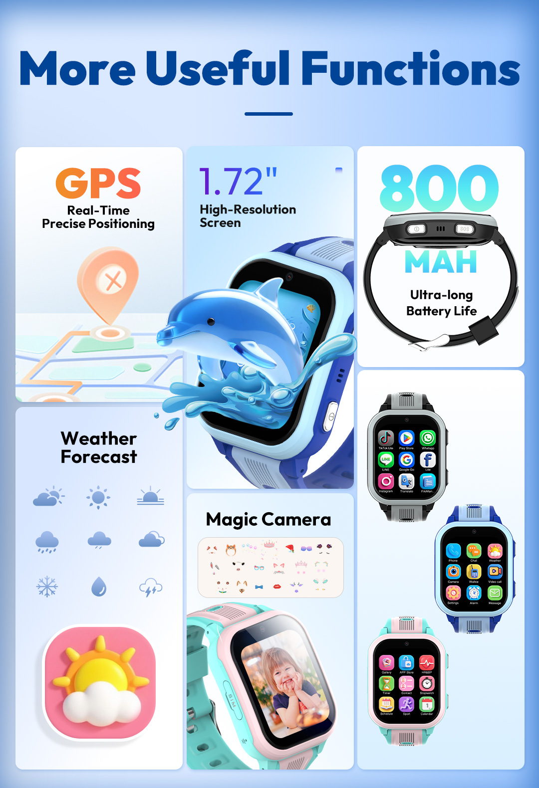 KT41 스마트워치 - 4G폰 어린이용 시계 - 고해상 - Smartwatch Watches For Kids With Gps 리뷰 및 가격