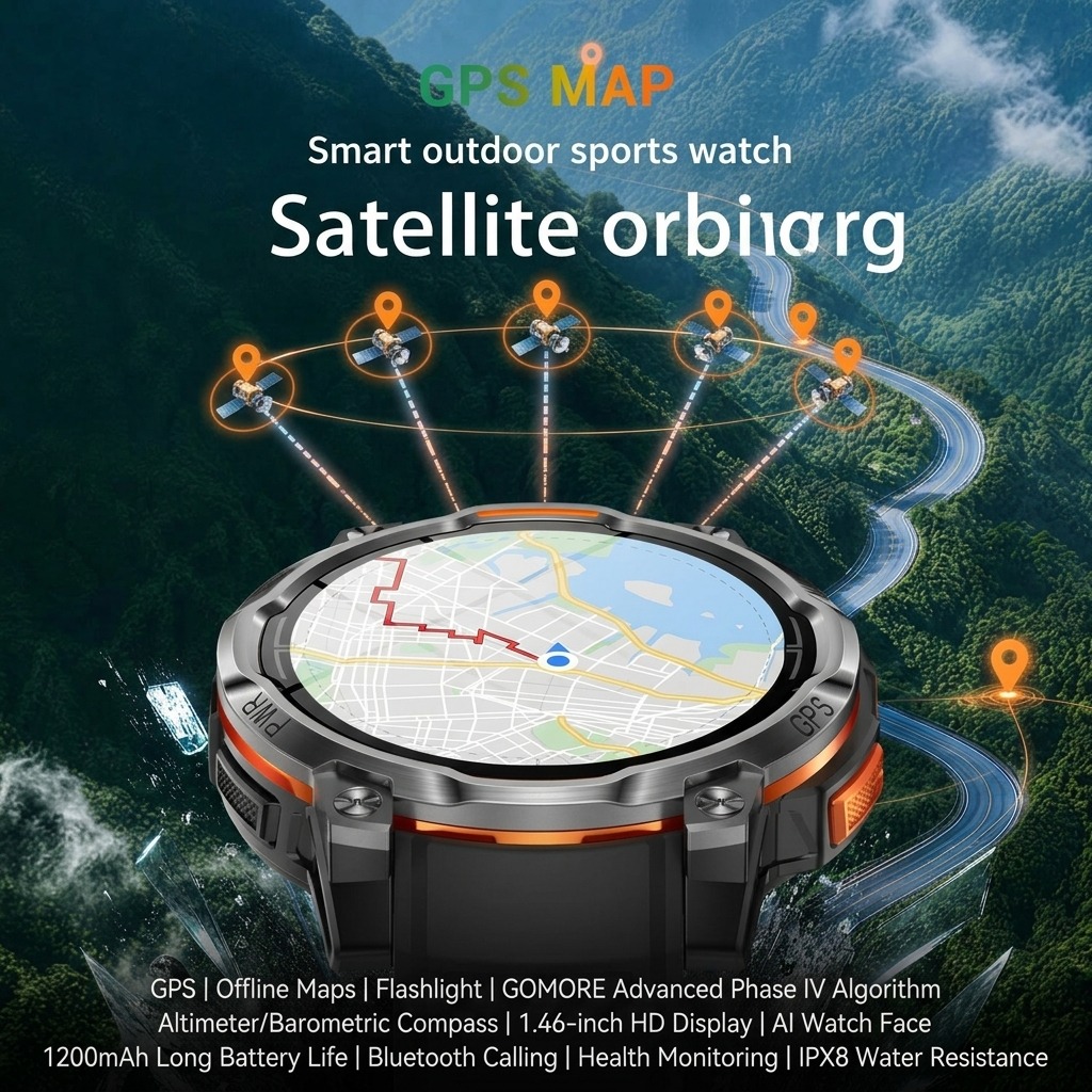 새로운 올테레인 오프라인 지도 GPS 스마트 워치, 남 - Watch Vs Smartwatch 리뷰 및 가격