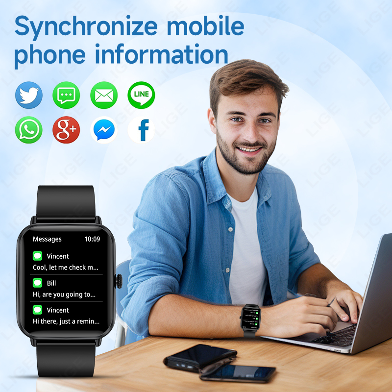 LIGE 스마트 워치(여성용/남성용), 풀 터치 스크린 - Watches Ladies Smartwatch 리뷰 및 가격